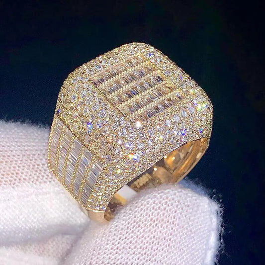 Champion Rings For Men Jewelry Customized Iced out Baguette Diamond Men Ring