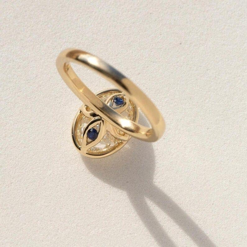 3 CT Oval Cut Moissanite Engagement Ring Bezel Set Moissanite Solitaire Ring Promise Anniversary Ring For Women Lab Grown Statement Ring.