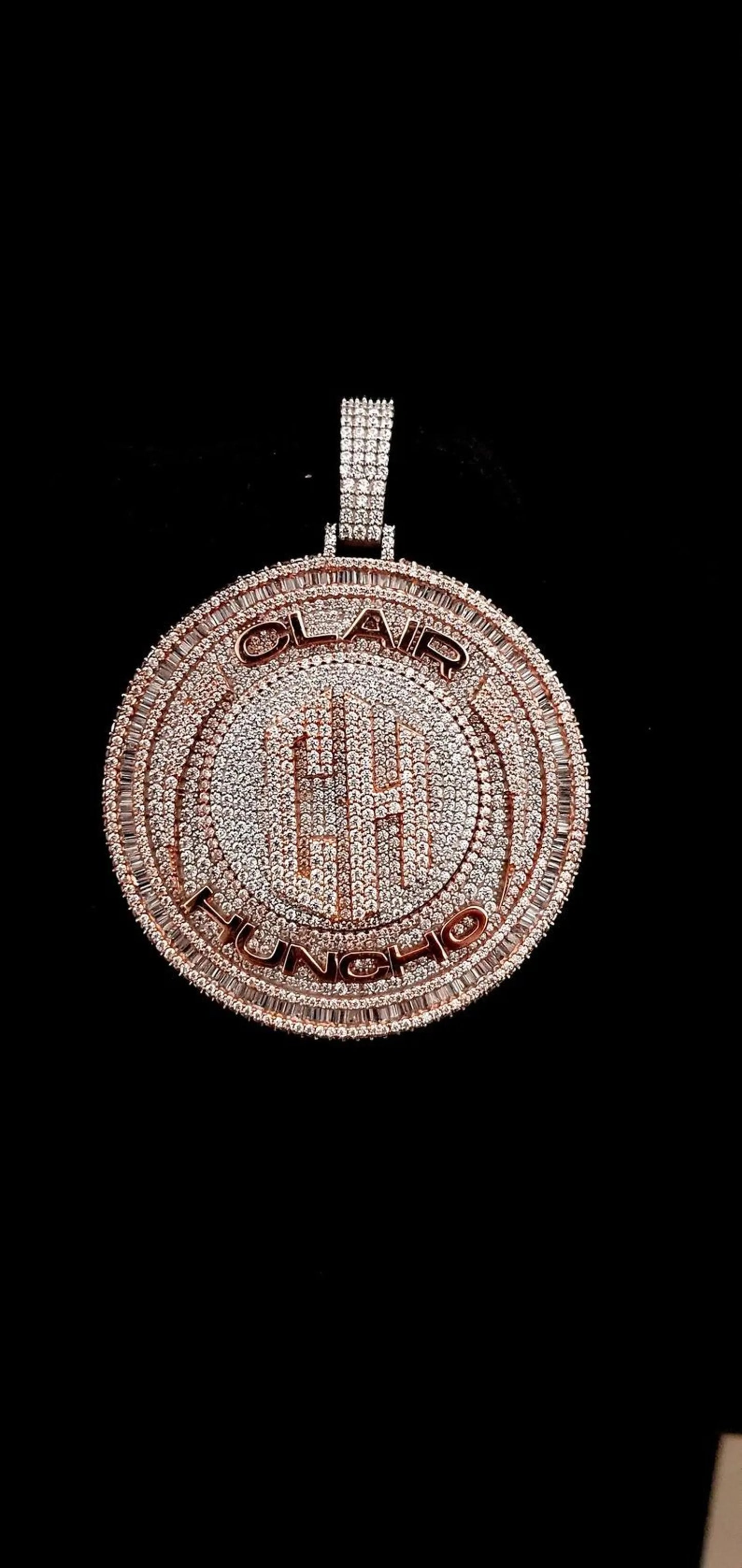 2 Round Rotating Pendant With Any Letters & Number