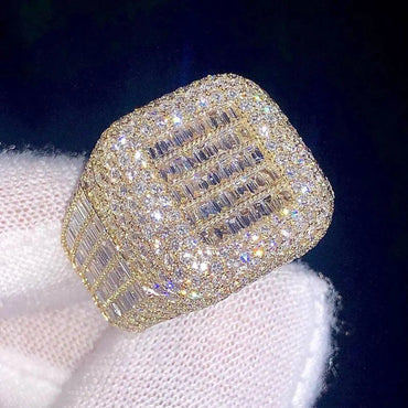 Champion Rings For Men Jewelry Customized Iced out Baguette Diamond Men Ring