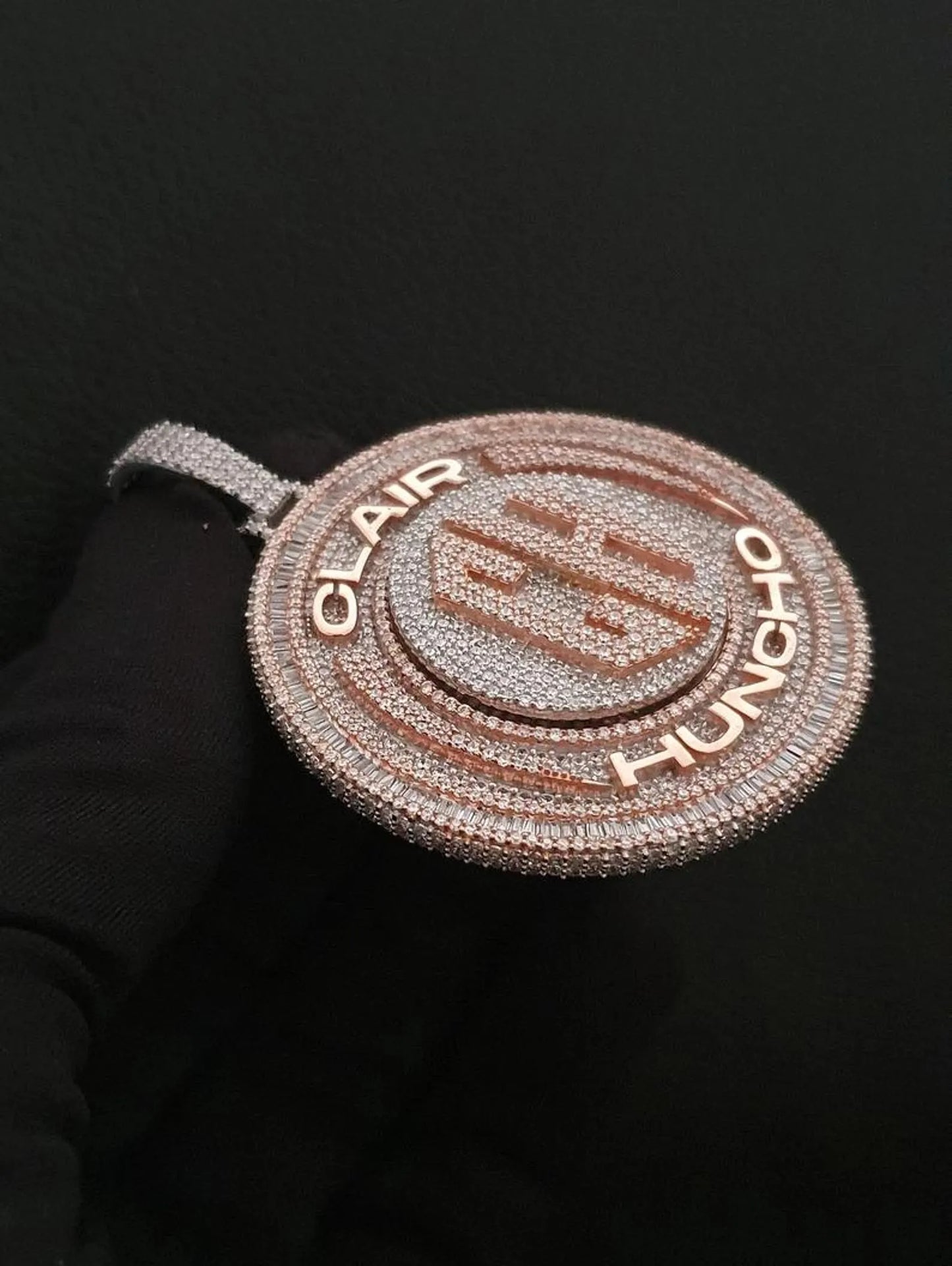 2 Round Rotating Pendant With Any Letters & Number