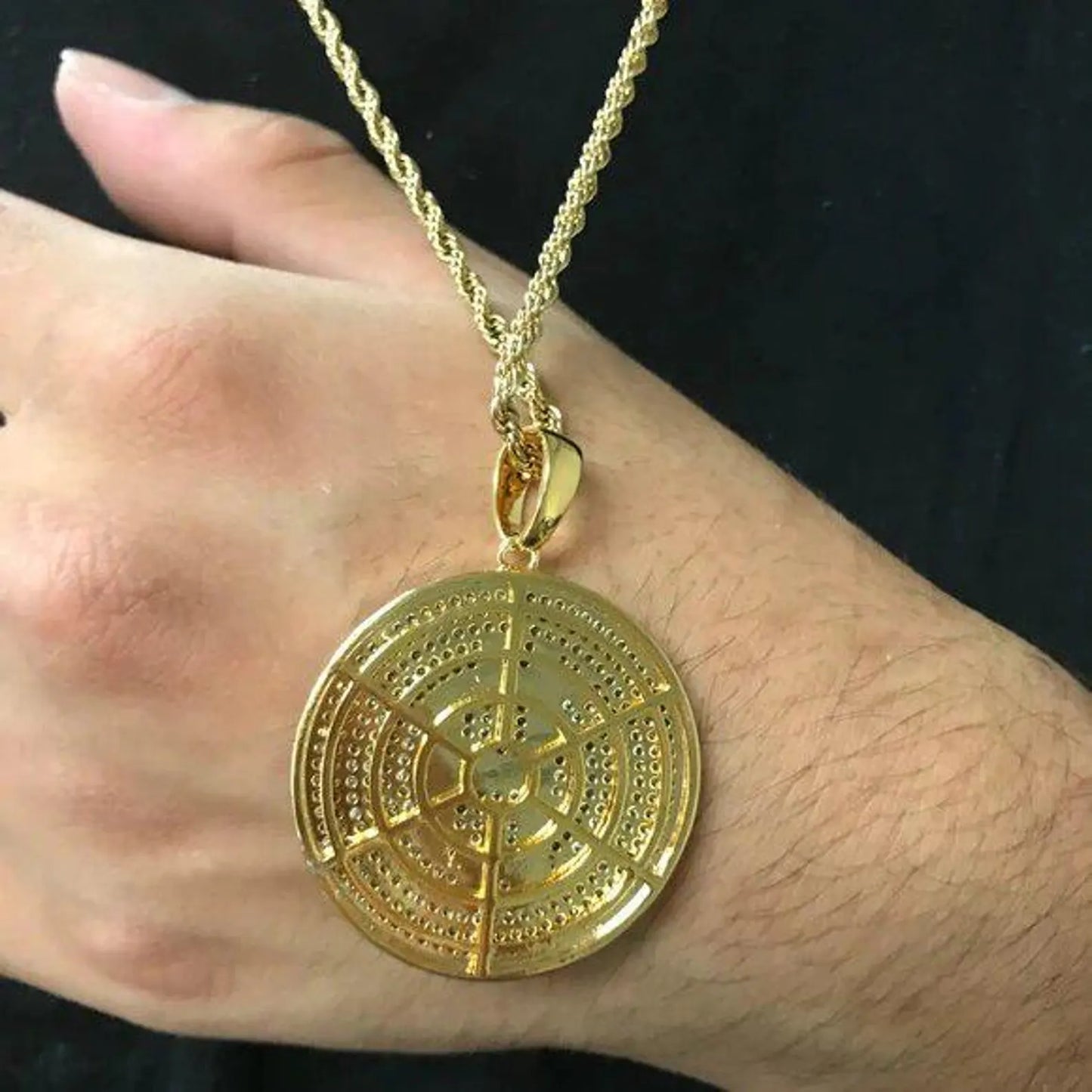 Bitcoin iced out pendants, Bitcoin Moissanite iced out pendant