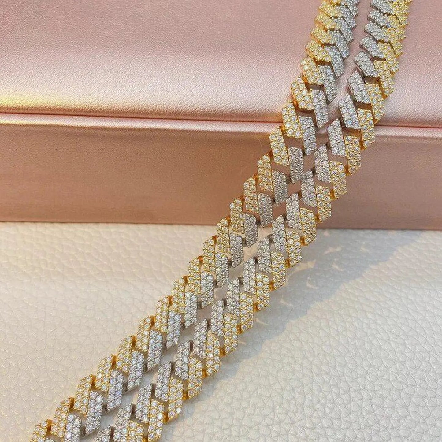 Cuban link chain, silver Cuban chain, 12mm Starling Silver Cuban Link Chain