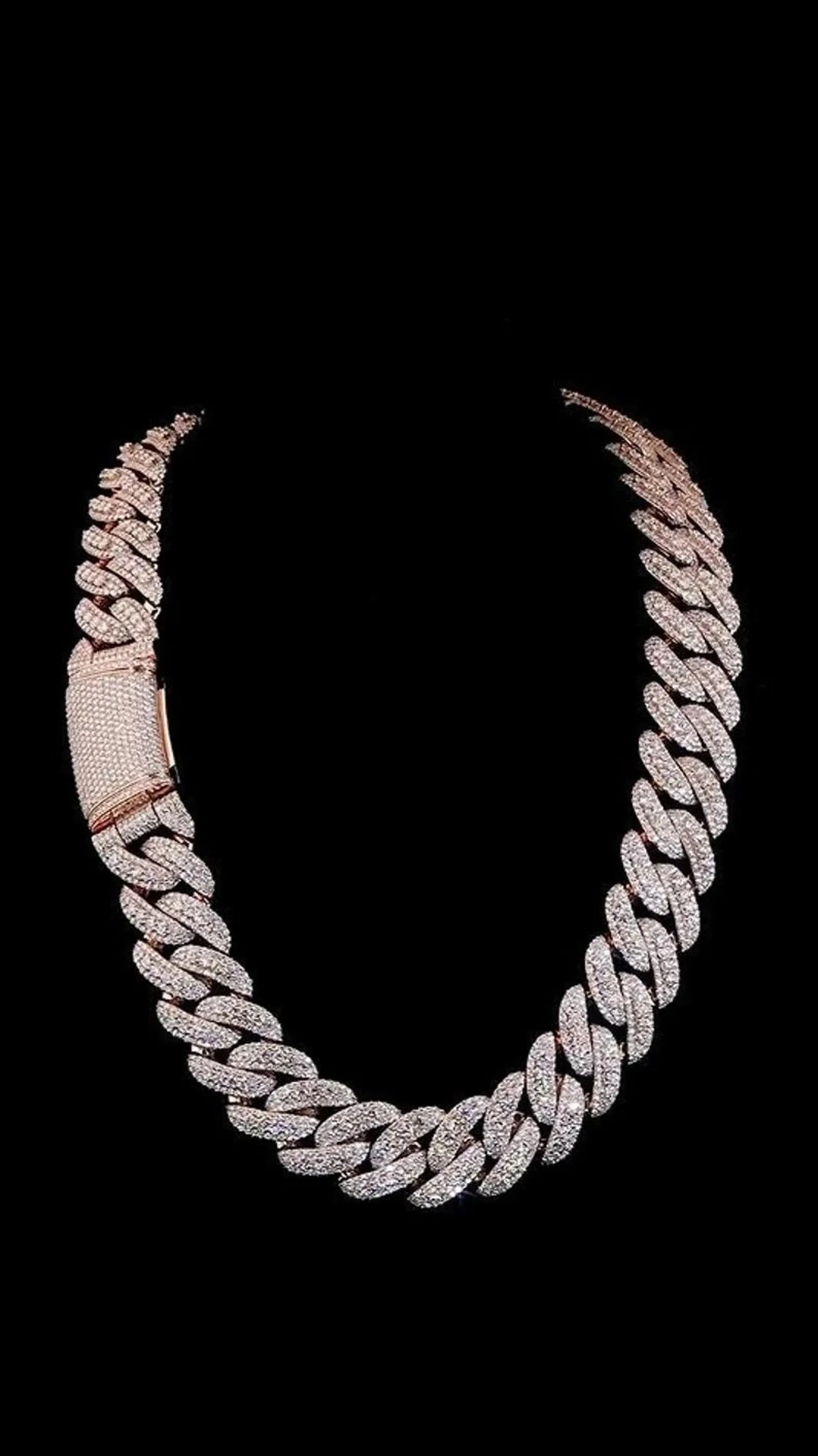 Iced Out 22mm Cuban Link Chain for Men – Hip Hop Bling Necklace