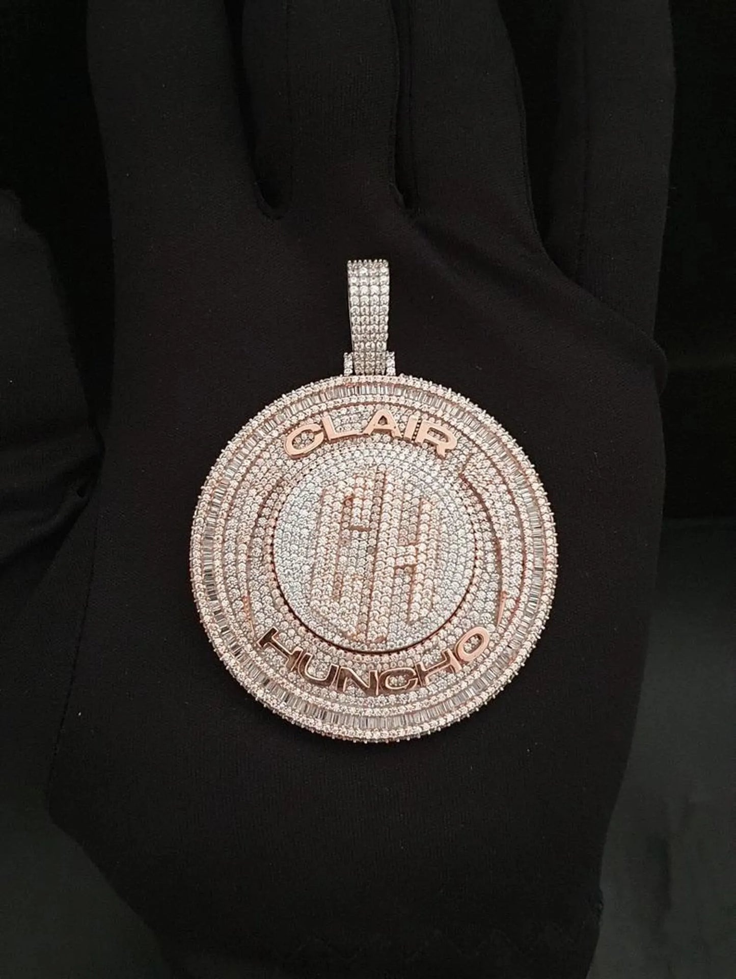 2 Round Rotating Pendant With Any Letters & Number