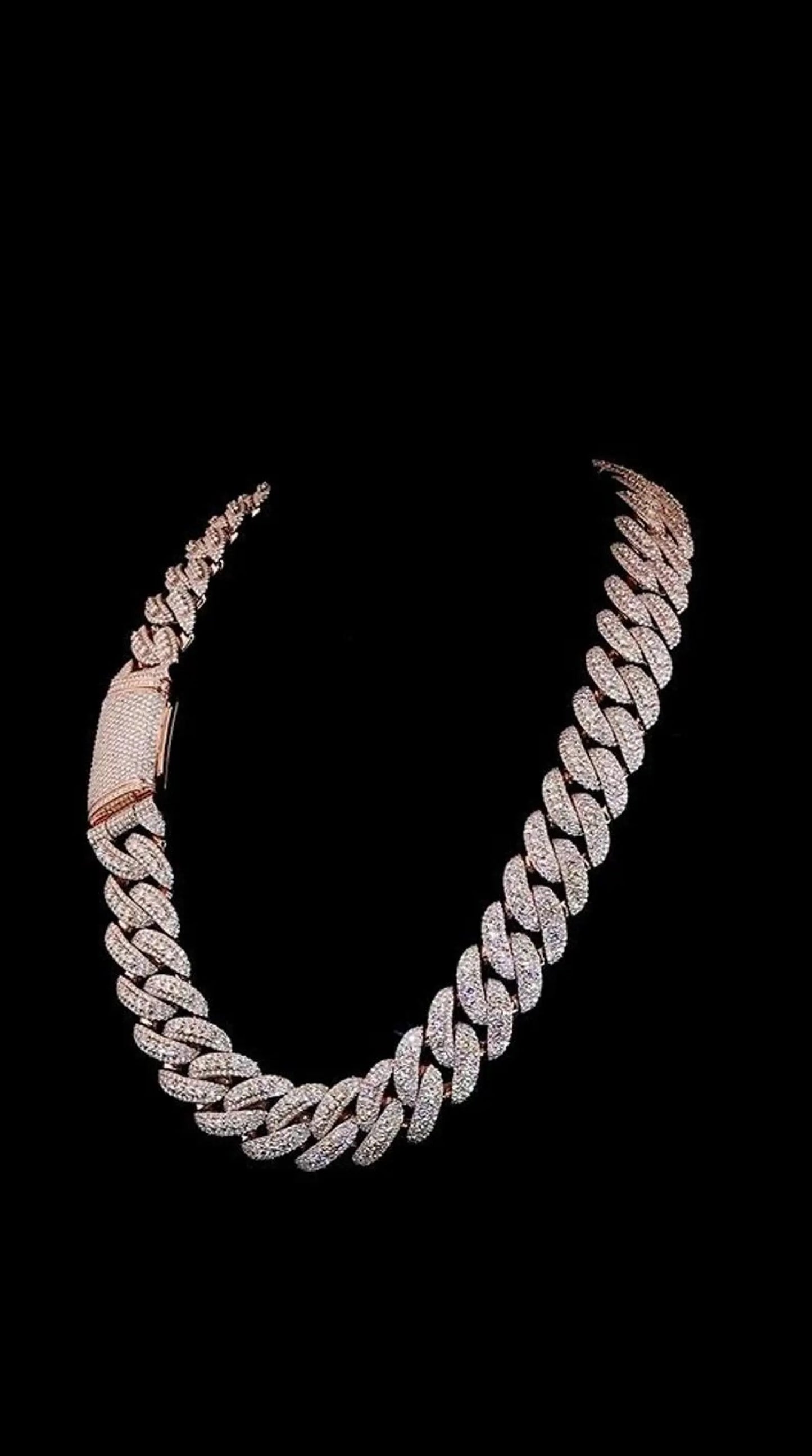 Iced Out 22mm Cuban Link Chain for Men – Hip Hop Bling Necklace