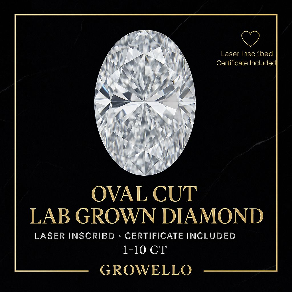 1–10 Ct Oval Cut Lab Grown Diamond | IGI Certified | VVS–VS D–E | Loose Diamond for Engagement Ring Center Stone Bridal Anniversary Gifts