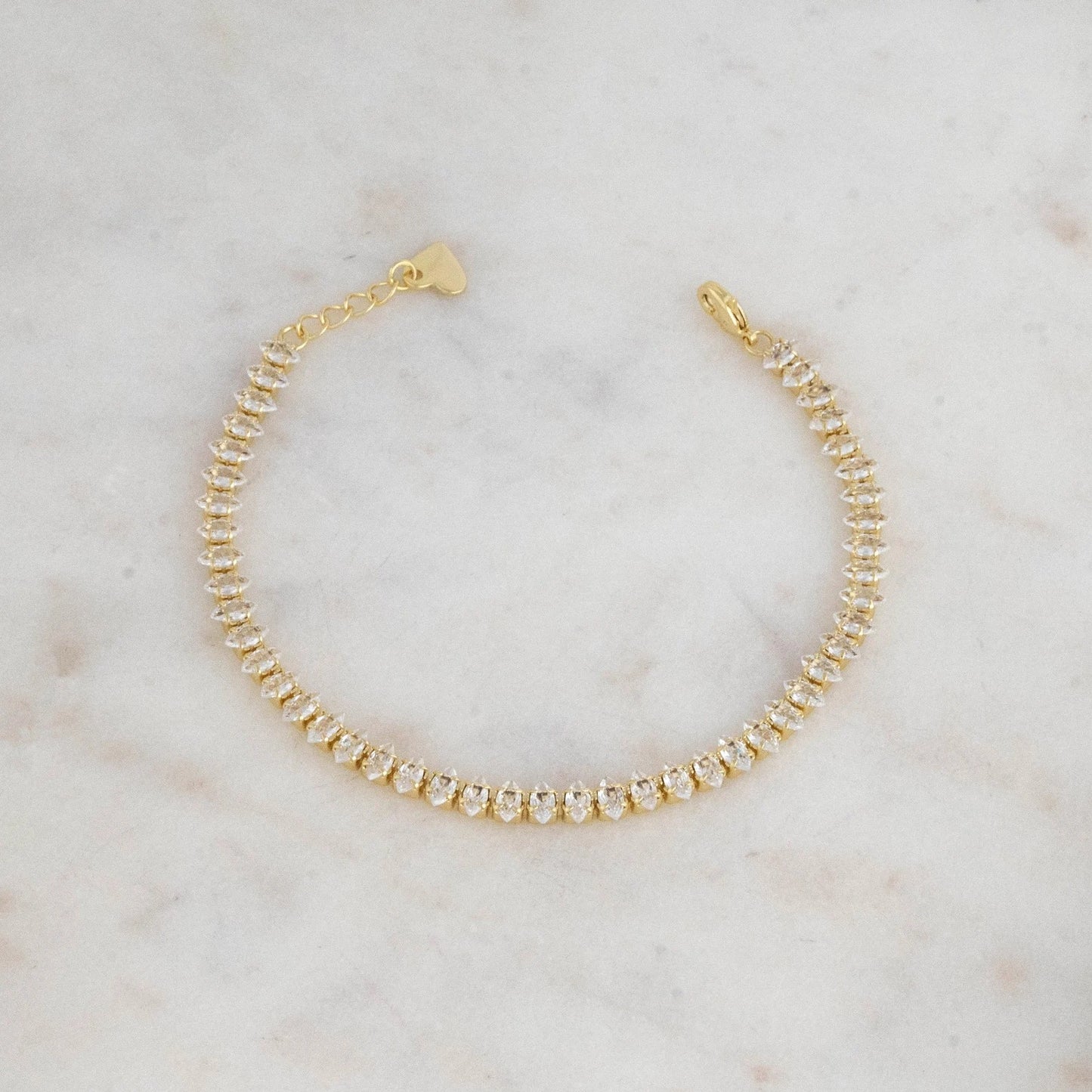 Marquise Moissanite Tennis Bracelet | 14K Solid Yellow Gold Diamonds Tennis Bracelet With Marquise Set Up | Elegant Tennis Bracelet | Unique Jewelry For Women