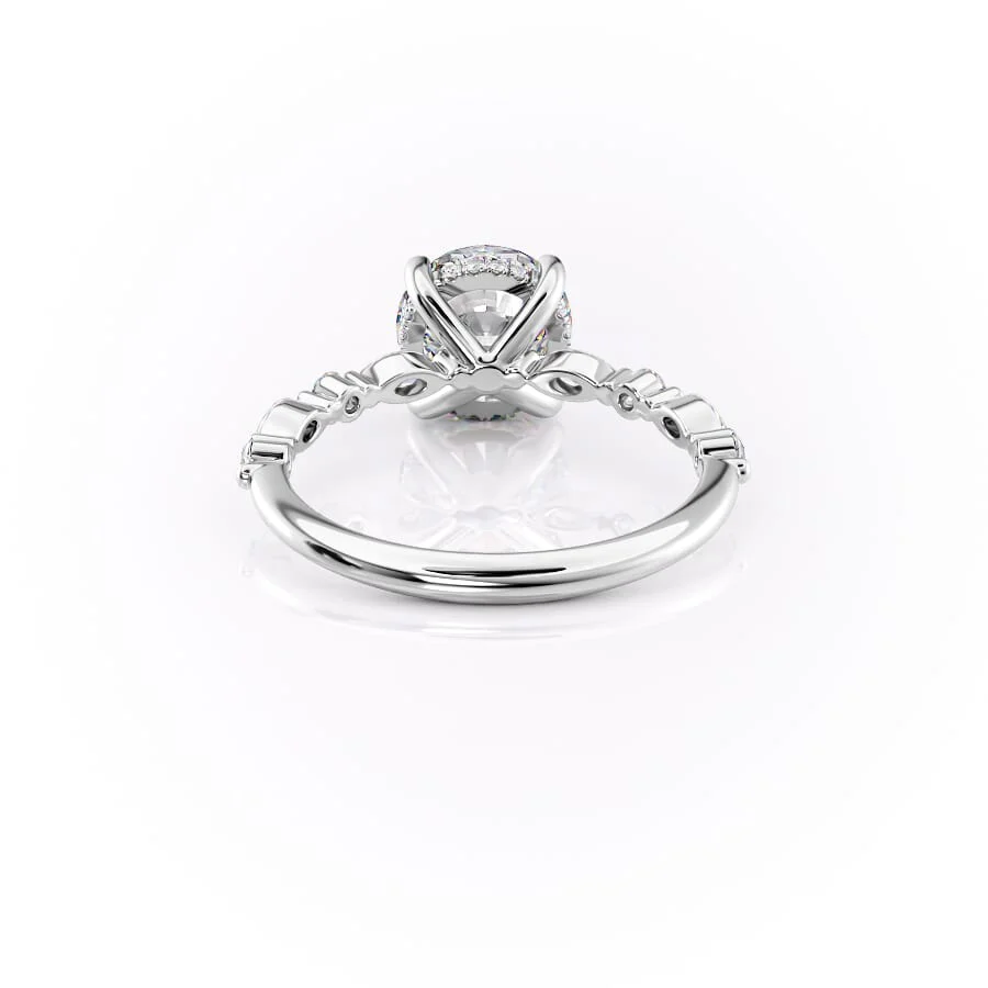 3 CT Round Moissanite Engagement Ring Hidden Halo Lab Grown Diamond Ring Marquise Pave Alternative Band Ring 14K Solid Gold Anniversary Ring