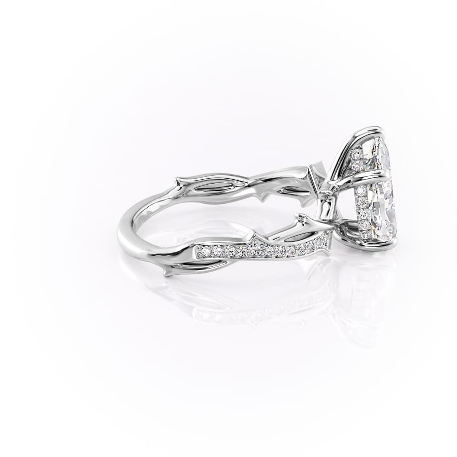 2 CT Pear Moissanite Engagement Ring Unique Shank Vintage Lab Grown Diamond Ring 14K Solid Gold Wedding Ring Unique Anniversary Gifts Her.