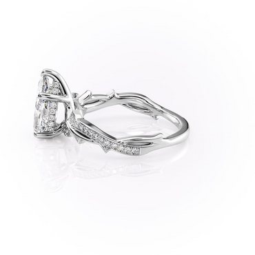 2 CT Pear Moissanite Engagement Ring Unique Shank Vintage Lab Grown Diamond Ring 14K Solid Gold Wedding Ring Unique Anniversary Gifts Her.