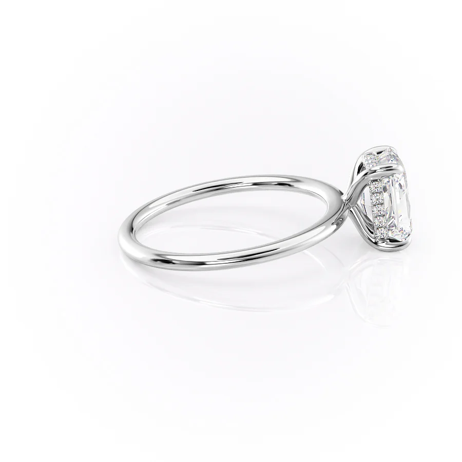 3.5 CT Radiant Cut Solitaire Moissanite Engagement Ring Hidden Halo Lab Grown Diamond Ring 14K Solid Gold Radiant Cut Ring Anniversary Rings