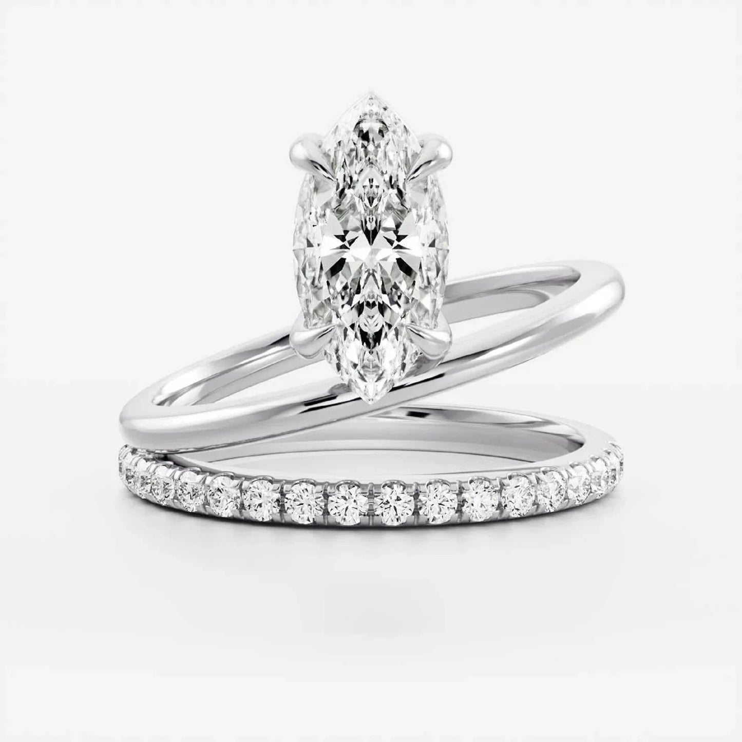 2 CT Marquise Cut Moissanite Engagement Ring, 14K Solid Gold Solitaire Wedding Ring, Double Shank Unique Wedding Ring Gift For Women's.