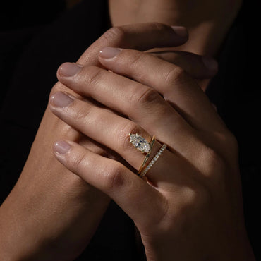 2 CT Marquise Cut Moissanite Engagement Ring, 14K Solid Gold Solitaire Wedding Ring, Double Shank Unique Wedding Ring Gift For Women's.