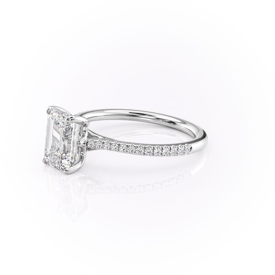 2.5 CT Emerald Cut Moissanite Engagement Ring Emerald Cut Lab Grown Diamond Wedding Ring 14K Solid Gold Diamond Anniversary Gifts For Her