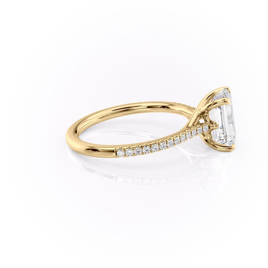 2.5 CT Emerald Cut Moissanite Engagement Ring Emerald Cut Lab Grown Diamond Wedding Ring 14K Solid Gold Diamond Anniversary Gifts For Her