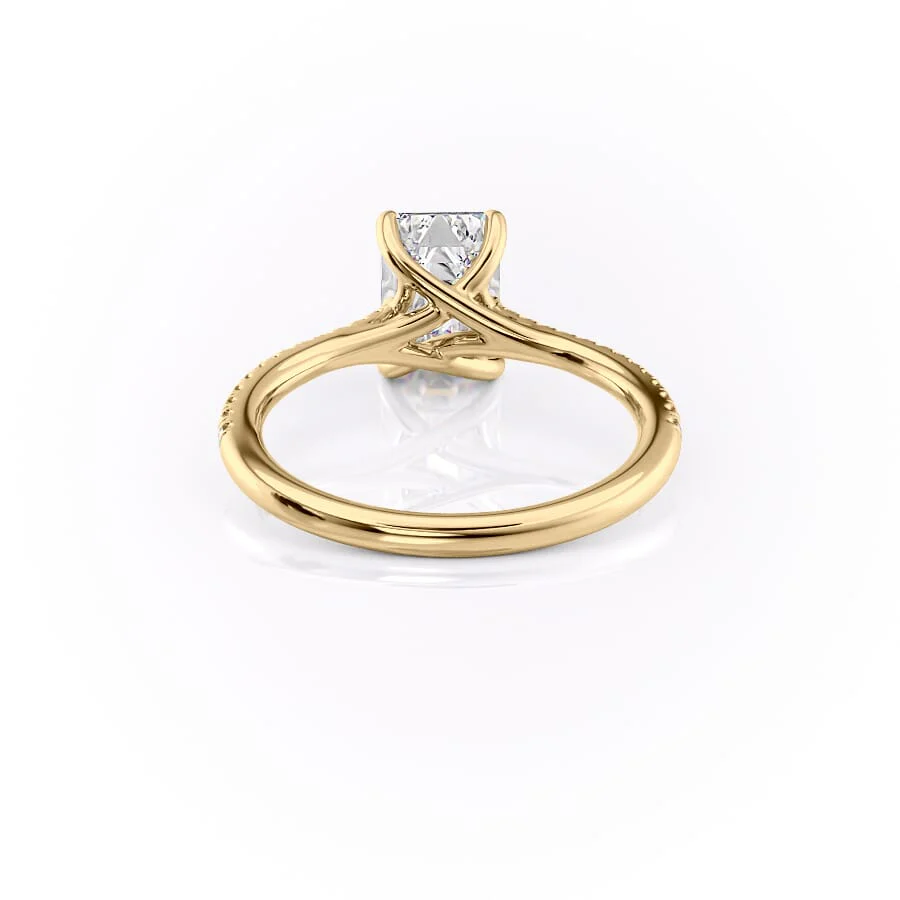 2.5 CT Emerald Cut Moissanite Engagement Ring Emerald Cut Lab Grown Diamond Wedding Ring 14K Solid Gold Diamond Anniversary Gifts For Her