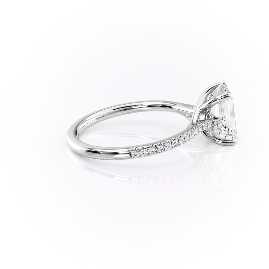 2.5 CT Emerald Cut Moissanite Engagement Ring Emerald Cut Lab Grown Diamond Wedding Ring 14K Solid Gold Diamond Anniversary Gifts For Her