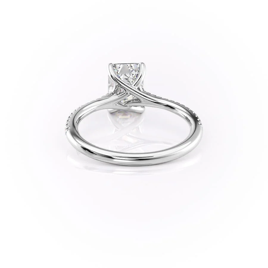 2.5 CT Emerald Cut Moissanite Engagement Ring Emerald Cut Lab Grown Diamond Wedding Ring 14K Solid Gold Diamond Anniversary Gifts For Her