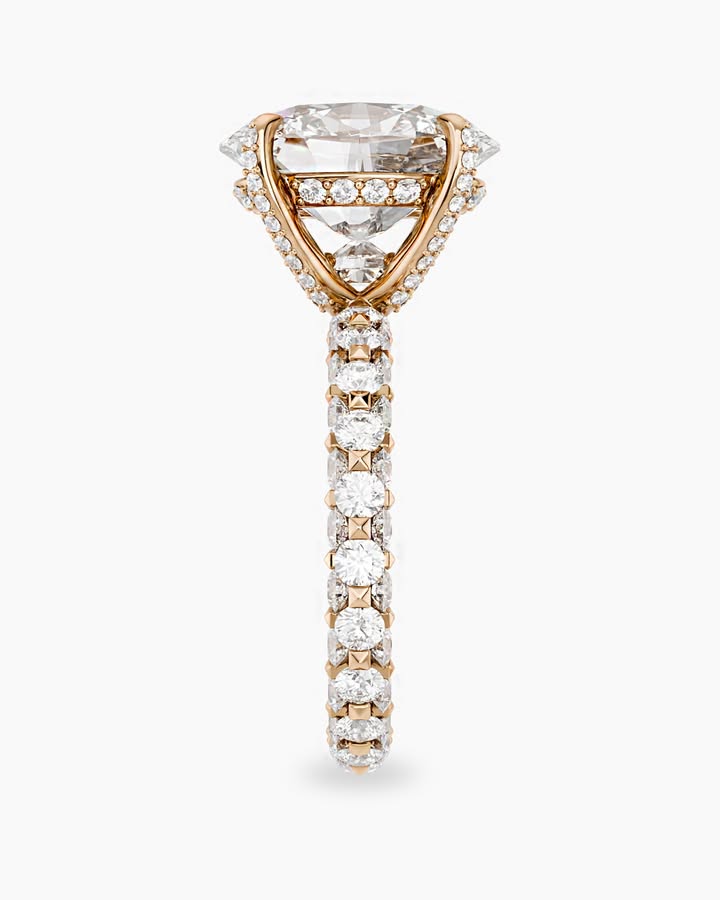3 CT Oval Moissanite Engagement Ring Hidden Halo Art Deco Style Lab Grown Diamond Ring 14K Solid Gold Anniversary Vintage Gifts For Women