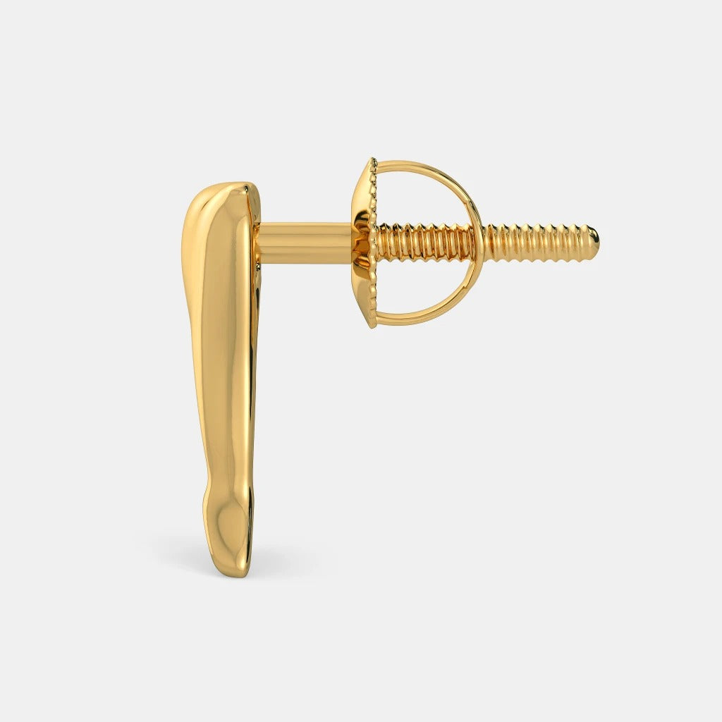 14K Solid Gold Dolphin Stud Earring Stud Earrings For Kids Cartilage Stud Earring Helix Studs Conch Earring Screw Back Earrings For Girls.