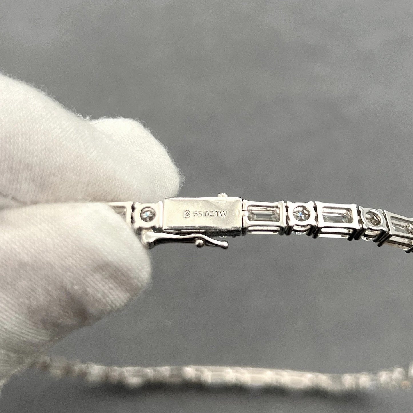 Fancy Round & Emerald Cut Moissanite Tennis Chain, Tennis necklace, Iced Out Chain, Anniversary Gift For Him Or Her