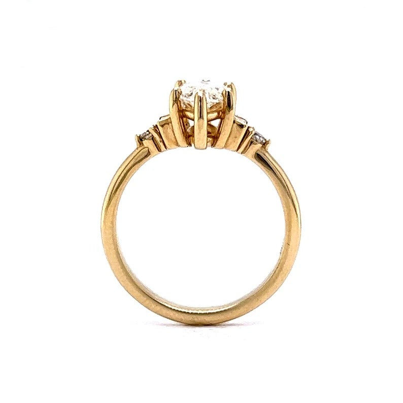 2 CT Marquise Moissanite Engagement Ring Vintage Style lab Grown Diamond Wedding Ring 14K Solid Gold Anniversary Gifts For Women.