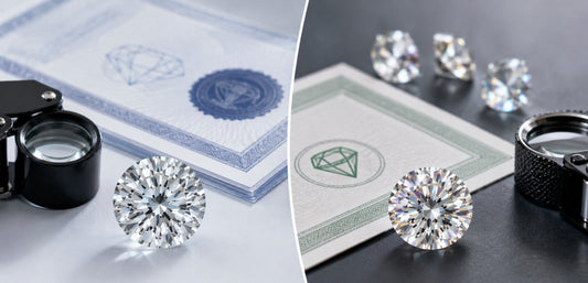 Lab Diamond Certification vs Moissanite Certification Explained