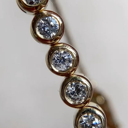 Tennis Bracelet Lab Grown Diamond. Bezel Set Tennis Bracelet. 2.0 carat. Stackable Bracelet