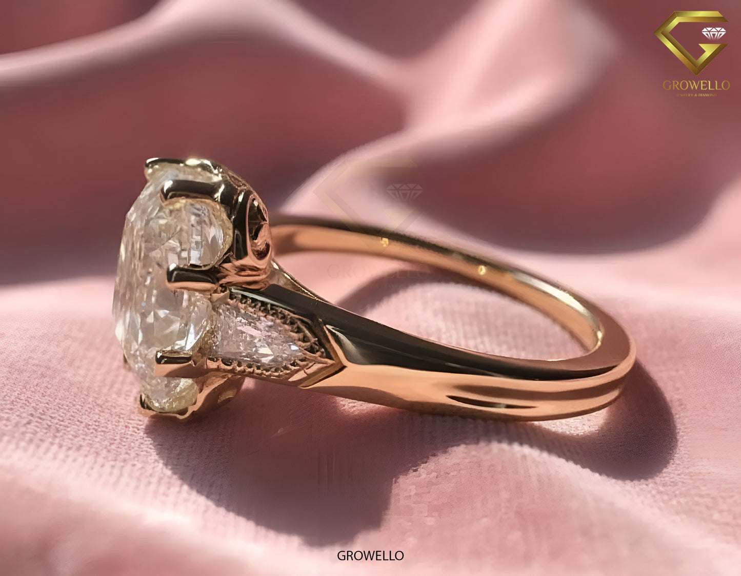 5CT Cushion Cut Vintage Engagement Ring, Heirloom Style, Lab-Grown Diamond or Moissanite