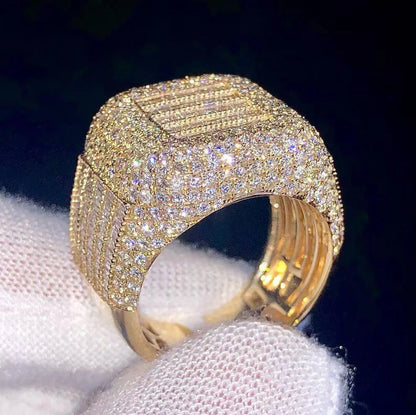 Champion Rings For Men Jewelry Customized Iced out Baguette Diamond Men Ring