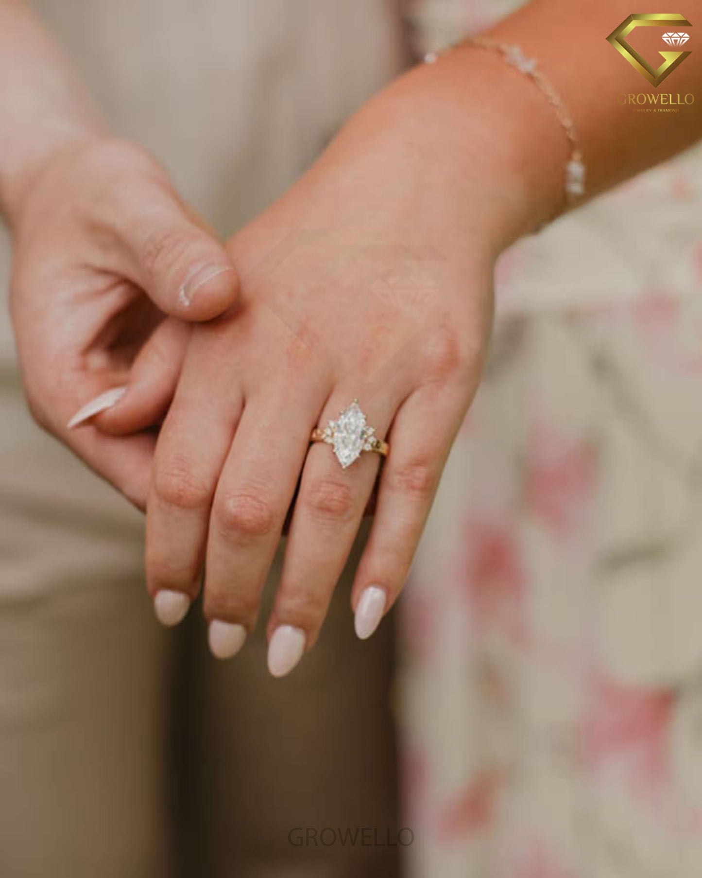 5 CT Marquise Vintage Engraved Engagement Ring, Antique Style, IGI Lab Diamond or Moissanite