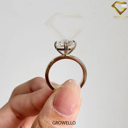 3CT Asscher Solitaire Engagement Ring, Buttercup Crown, Solid Gold, Lab-Grown or Moissanite Diamond