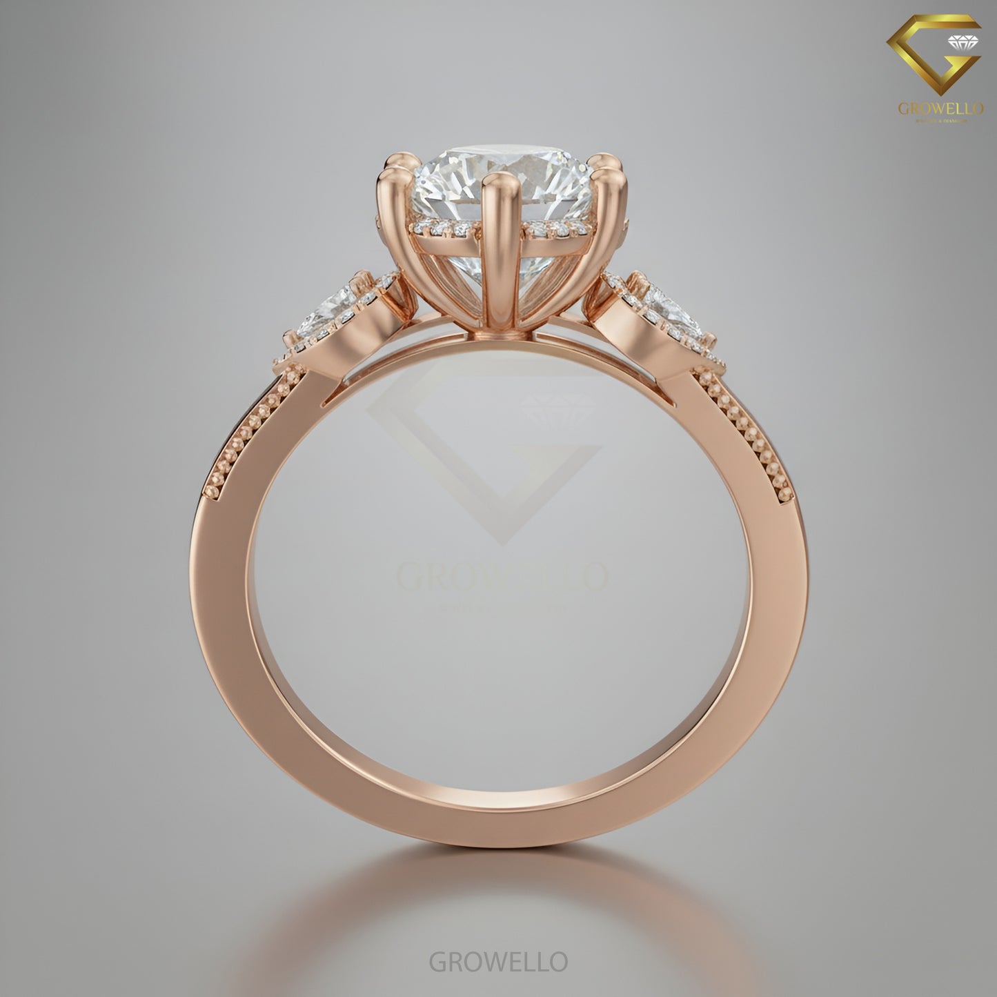 4CT Round Brilliant Vintage Halo Engagement Ring, Cathedral Setting, Lab Grown Diamond or Moissanite