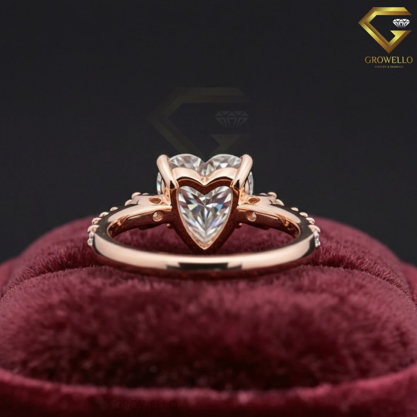 3CT Heart Cut Three Stone Engagement Ring, Vintage Tapered Band, Solid Gold, IGI Lab Grown Diamond or Moissanite