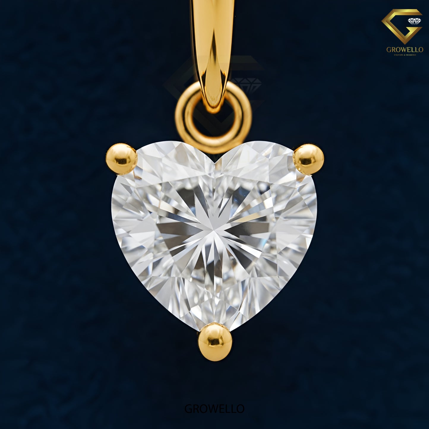 1 CT Heart Diamond Huggie Drop Earrings, Fine Solid Gold, Elegant Luxury, Lab Grown Diamond or Moissanite