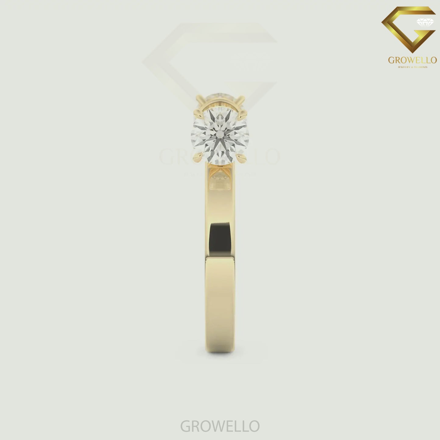 Toi et Moi Round Stone Pavé Bar Engagement Band, Solid Gold, Lab Grown Diamond or Moissanite