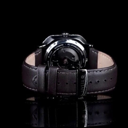 "Luxury Skeleton Dial Watch – Diamond Bezel | Roman Numeral Iced-Out Mechanical Watch for Men"
