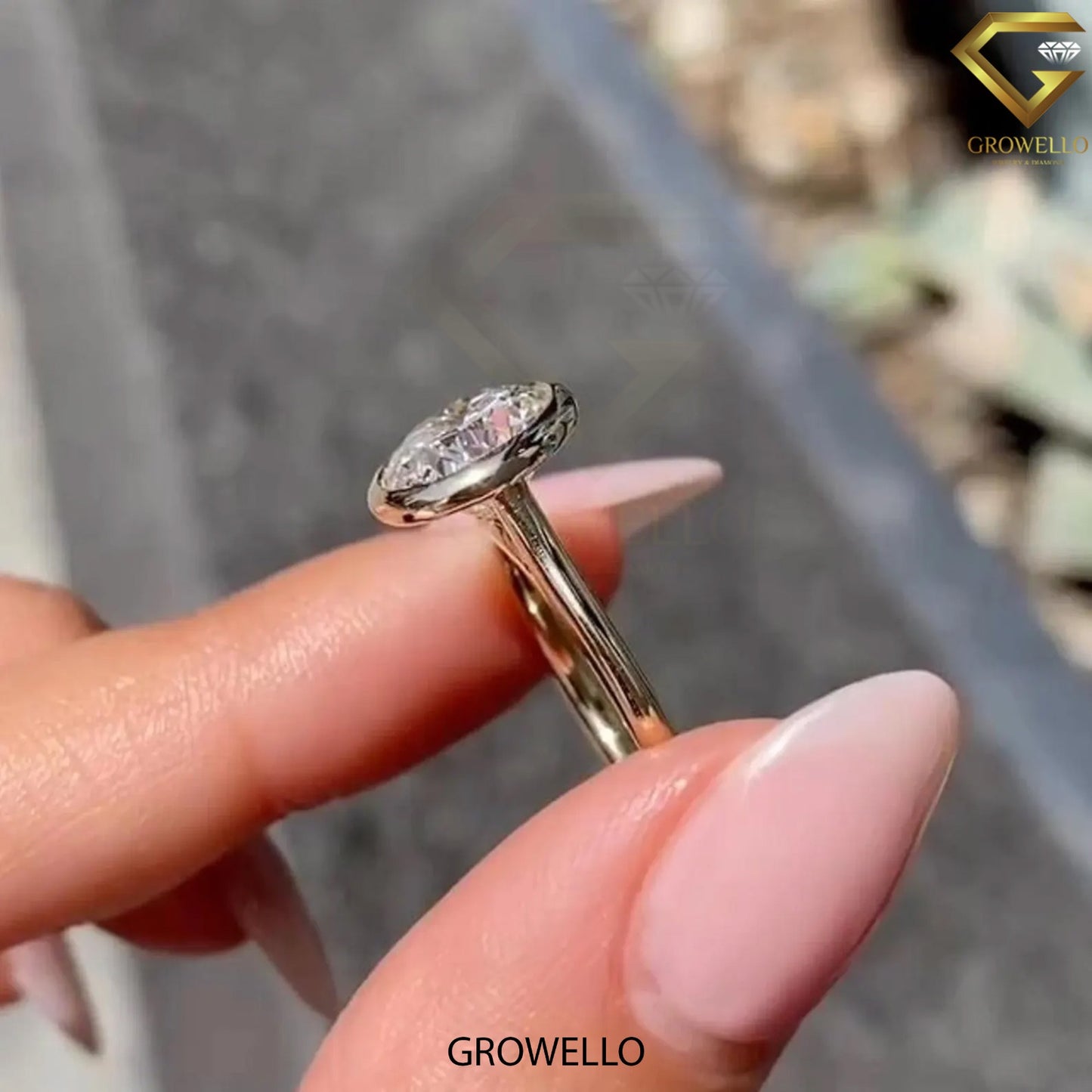 4 CT Round Bezel Solitaire Ring • Solid Gold • Cathedral • Lab-Grown Diamond or Moissanite