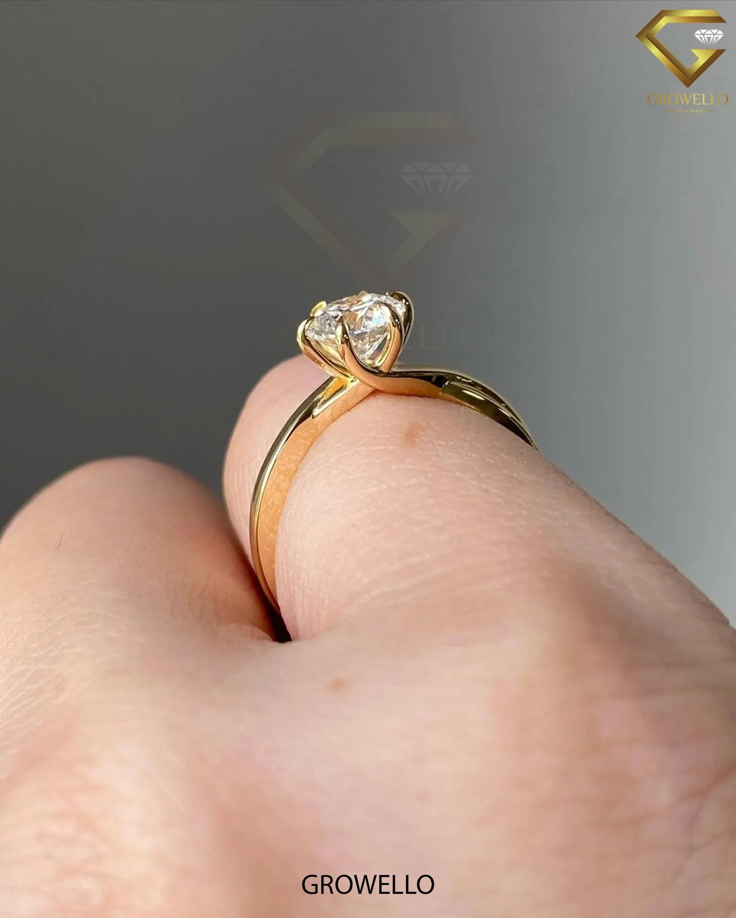 2 CT Round Solitaire Ring • Twist Cathedral Band • Solid Gold • Lab-Grown Diamond or Moissanite