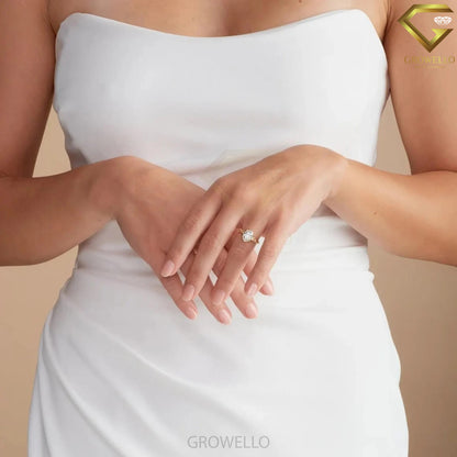 3CT Oval  Vintage Engraved Ring, Solid Gold, Lab Grown Diamond or Moissanite