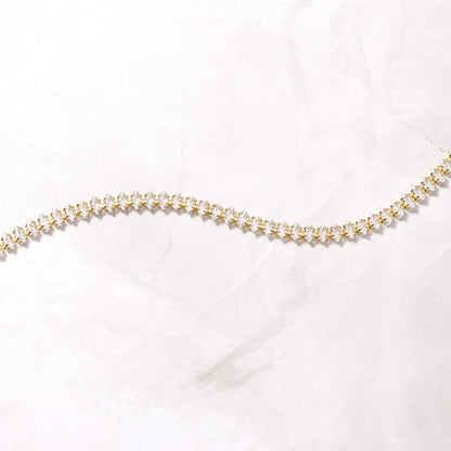 Marquise Moissanite Tennis Bracelet | 14K Solid Yellow Gold Diamonds Tennis Bracelet With Marquise Set Up | Elegant Tennis Bracelet | Unique Jewelry For Women