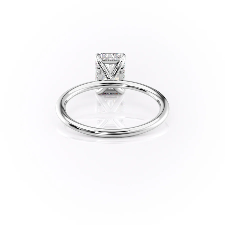 3.5 CT Radiant Cut Solitaire Moissanite Engagement Ring Hidden Halo Lab Grown Diamond Ring 14K Solid Gold Radiant Cut Ring Anniversary Rings