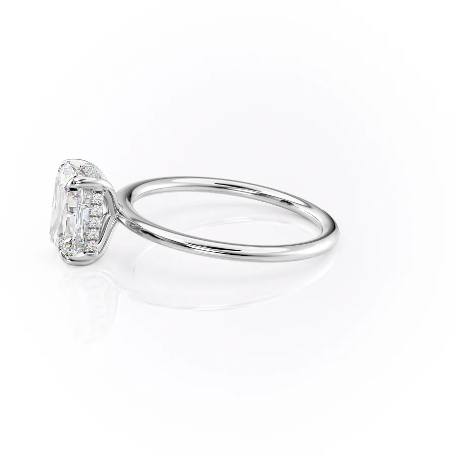 3.5 CT Radiant Cut Solitaire Moissanite Engagement Ring Hidden Halo Lab Grown Diamond Ring 14K Solid Gold Radiant Cut Ring Anniversary Rings