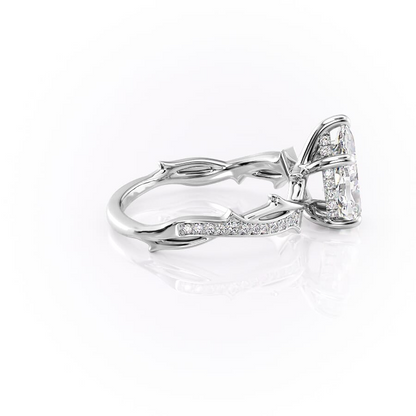 2 CT Pear Moissanite Engagement Ring Unique Shank Vintage Lab Grown Diamond Ring 14K Solid Gold Wedding Ring Unique Anniversary Gifts Her.