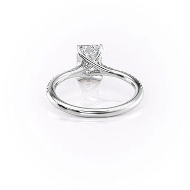 2.5 CT Emerald Cut Moissanite Engagement Ring Emerald Cut Lab Grown Diamond Wedding Ring 14K Solid Gold Diamond Anniversary Gifts For Her