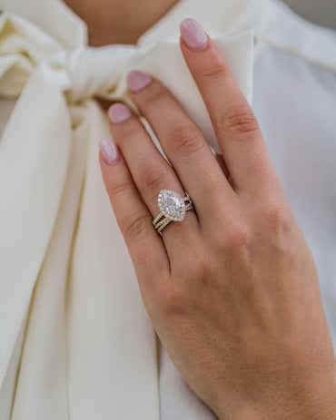 3 CT Marquise Moissanite Engagement Ring Marquise Halo Lab Grown Diamond Wedding Ring 14K Solid Gold Ring CVD Diamond Anniversary Ring.