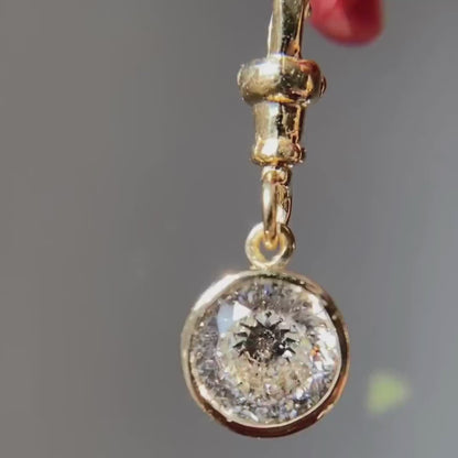 Portuguese Cut Bezel Set Sparkly Pendant Simple Elegant Jewelry