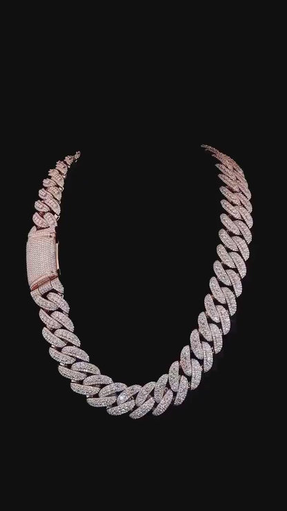 Iced Out 22mm Cuban Link Chain for Men – Hip Hop Bling Necklace
