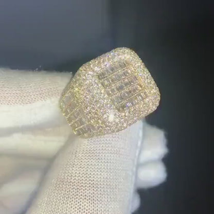 Champion Rings For Men Jewelry Customized Iced out Baguette Diamond Men Ring